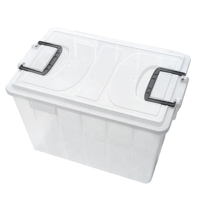 Scatola stoccaggio in polipropilene trasparente L 580 mm x P 380 mm x H 260 mm 40 LT