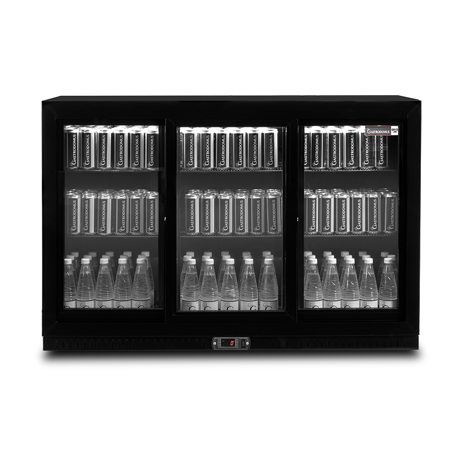 Vetrina frigo ventilata da banco o retrobanco orizzontale 3 porte scorrevoli 328 LT - temperatura 2°C/+8°C