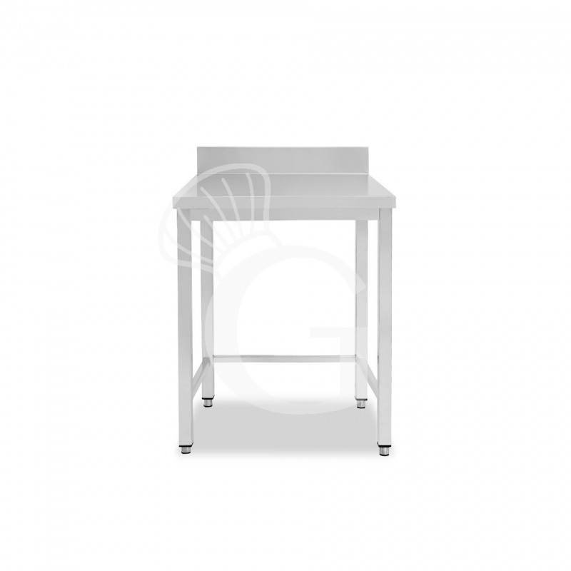 Tavolo inox con alzatina L 500 mm x P 600 mm x H 950 mm