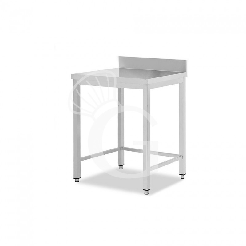Tavolo inox con alzatina L 500 mm x P 600 mm x H 950 mm