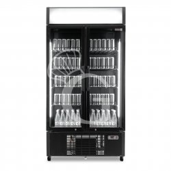 Frigo Bibite Ventilato 2 porte con Canopy 736 LT 2°C/+8°C colore nero