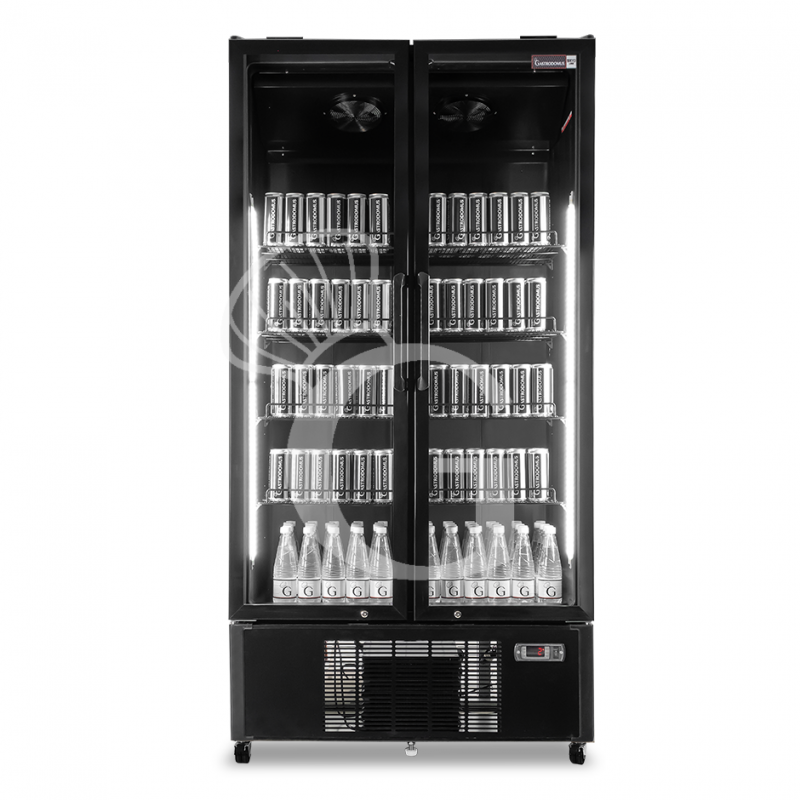 Frigo Bibite Ventilato 2 porte 1021 LT 2°C/+8°C colore nero Frigo Bibite Ventilato 2 porte 1021 LT 2°C/+8°C colore nero