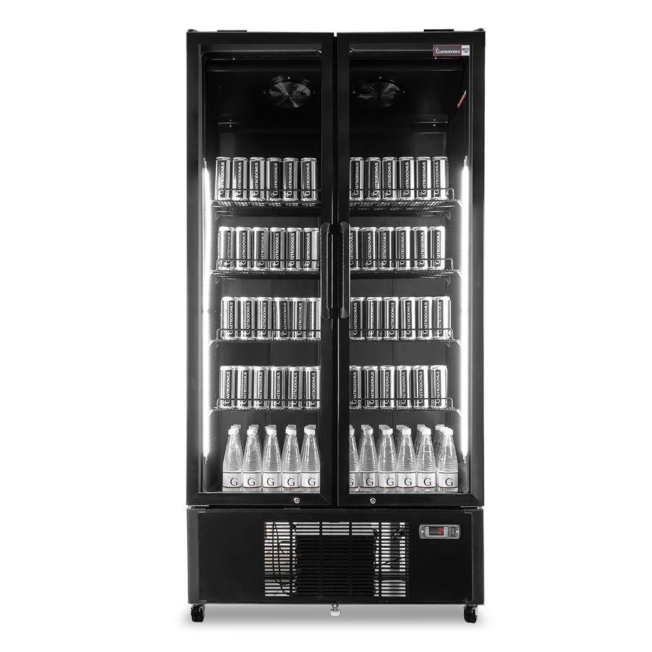 Frigo Bibite Ventilato 2 porte 1021 LT 2°C/+8°C colore nero
