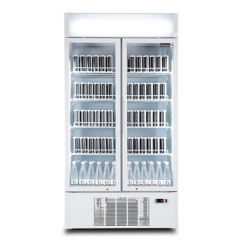 Frigo Bibite Ventilato 2 porte con Canopy 1001 LT 2°C/+8°C colore bianco