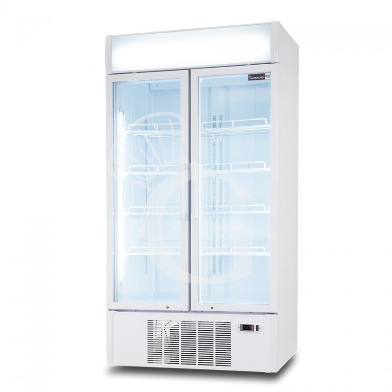 Frigo Bibite Ventilato 2 porte battenti con Canopy 1001 LT 2°C/+8°C colore bianco