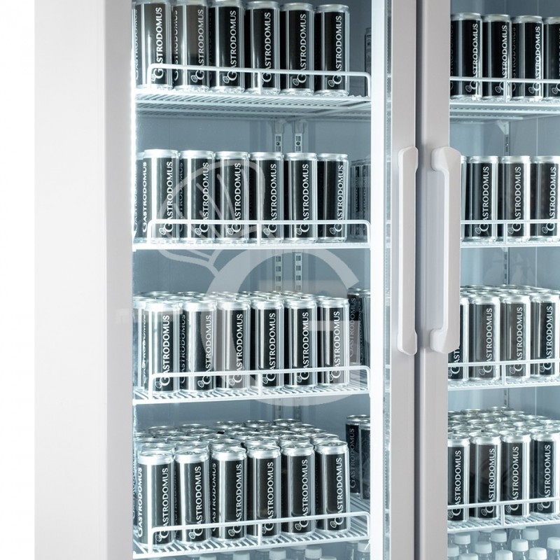 Frigo Bibite Ventilato 2 porte battenti con Canopy 1001 LT 2°C/+8°C colore bianco