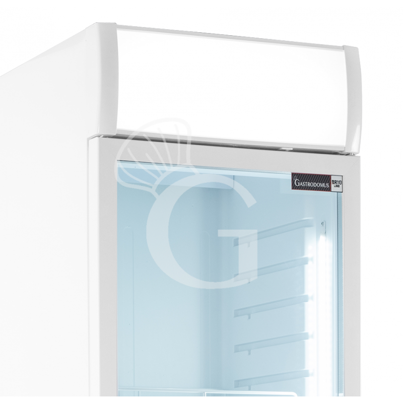 Frigo Bibite Ventilato 1 porta battente con Canopy 249 LT 2°C/+8°C colore bianco