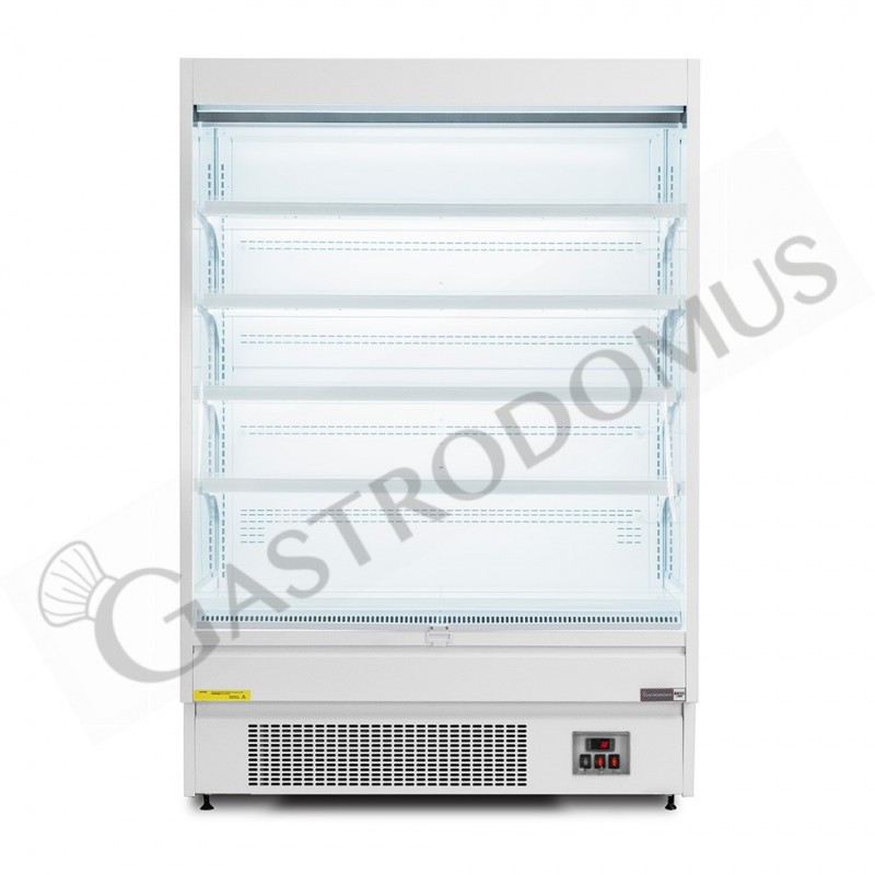 Murale espositivo ventilato bianco con tenda notte, temperatura -1°C/+7°C e lunghezza 1520 mm Murale espositivo ventilato bianco con tenda notte, temperatura -1°C/+7°C e lunghezza 1520 mm
