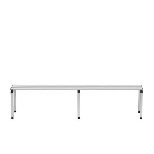 Panca in alluminio monoblocco 6 posti, 2000x410x460 mm
