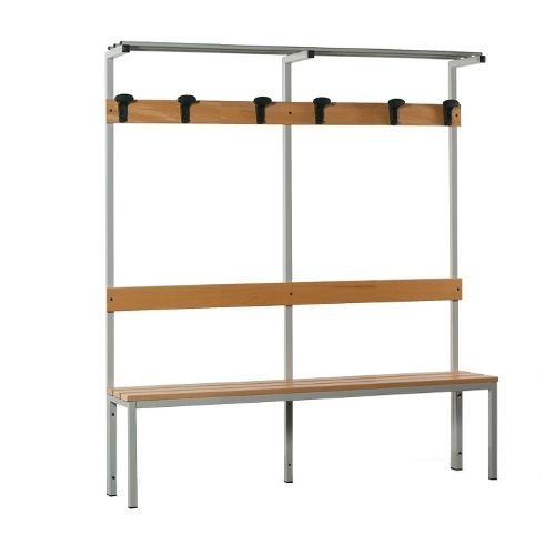 Panca in legno con alzata 4 posti, 1500x390x1840 mm