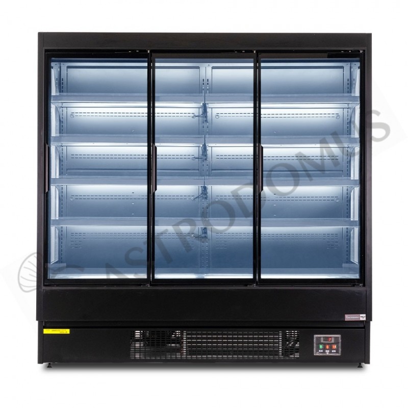 Murale espositivo ventilato nero con porte battenti, temperatura -1°C/+7°C e L 1920mm Murale espositivo ventilato nero con porte battenti, temperatura -1°C/+7°C e L 1920mm