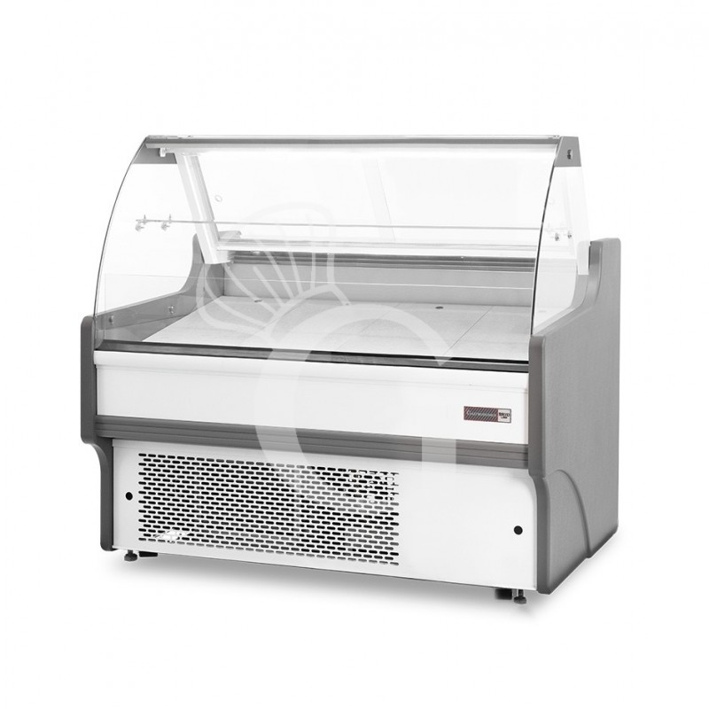 banco espositivo gastronomia ventilato vetro curvo ripiano intermedio 05c lunghezza 1330 mm full optional