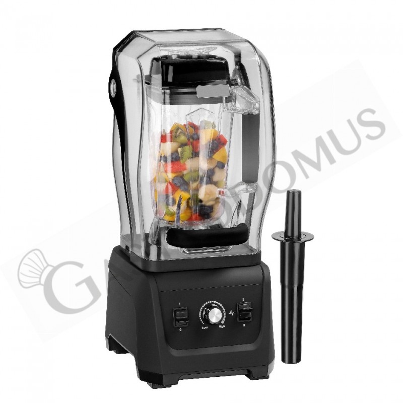 Frullatore struttura in plastica con cupola antirumore 1 bicchiere 2,8 LT 1,68 Kw L 240 x P 270 x H 570 mm Frullatore struttura in plastica con cupola antirumore 1 bicchiere 2,8 LT 1,68 Kw L 240 x P 270 x H 570 mm
