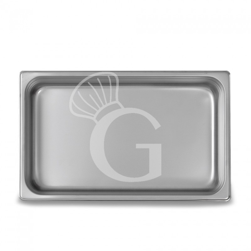 Bacinella in acciaio inox GN 1/1 L 530 mm x P 325 mm x H 100 mm