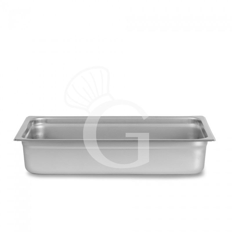 Bacinella in acciaio inox GN 1/1 L 530 mm x P 325 mm x H 100 mm