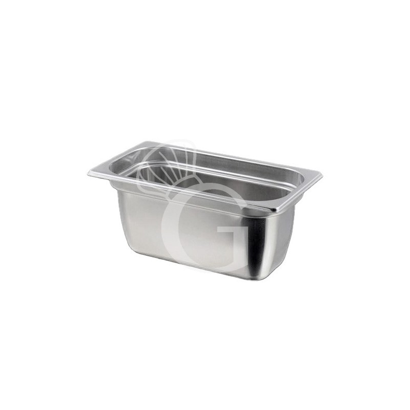 Bacinella in acciaio a tenuta per sottovuoto GN1/3 L 325 mm x P 176 mm x H 100 mm Bacinella in acciaio a tenuta per sottovuoto GN1/3 L 325 mm x P 176 mm x H 100 mm