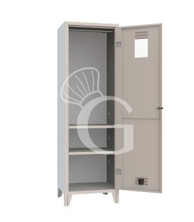 Armadio spogliatoio monoblocco 1 posto, 600x500x1950 mm Colore standard RAL 7035