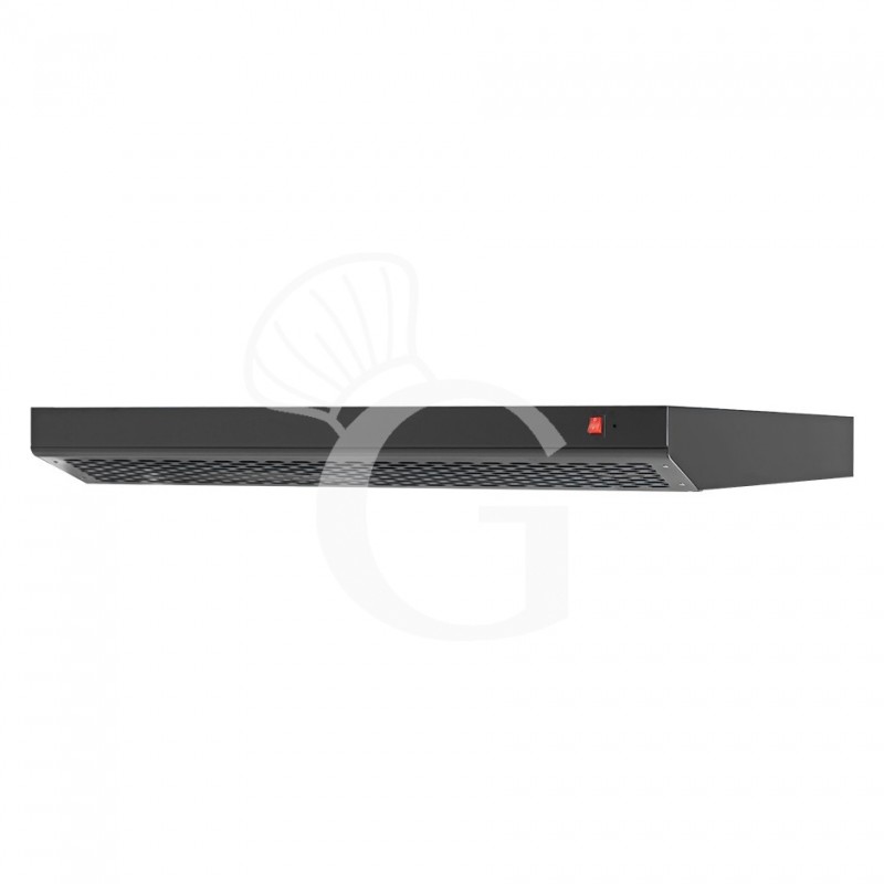Cappa inox colore nero per forno pizza - L 975 mm x P 1255 mm x H 128 mm