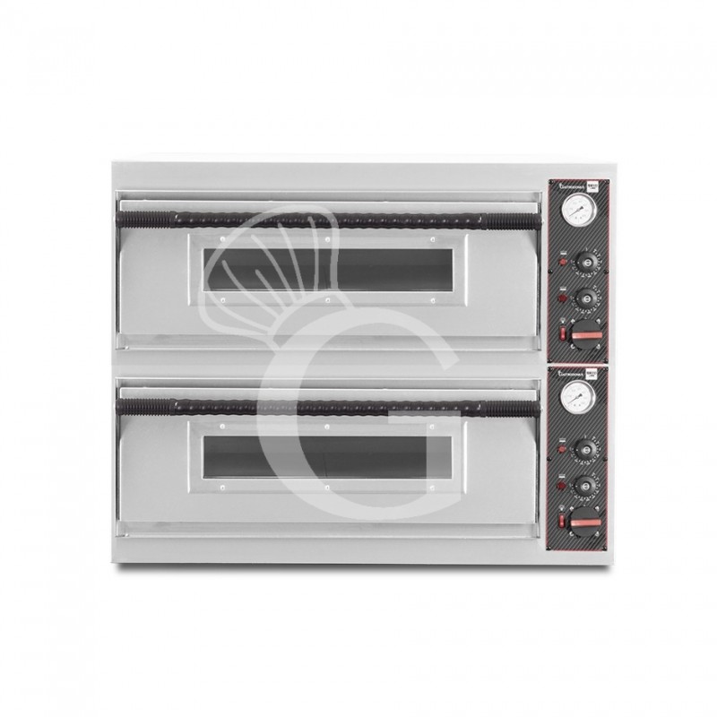 Forno Elettrico per 6 + 6 pizze diametro 320 mm 2 camere controllo meccanico 14,4 Kw