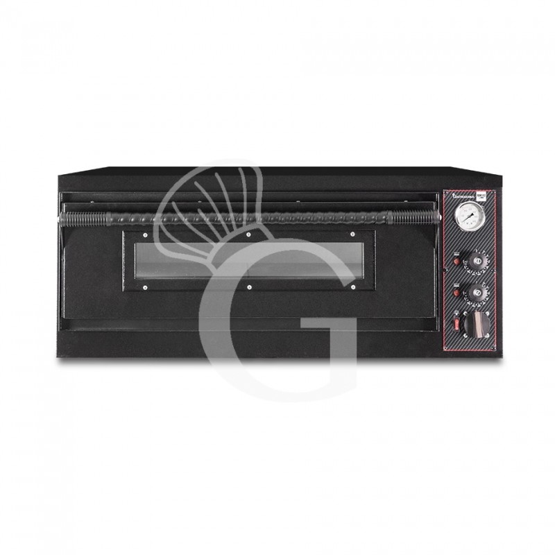 Forno Elettrico 1 camera per 4 pizze diametro 350 mm controllo meccanico con design nero
