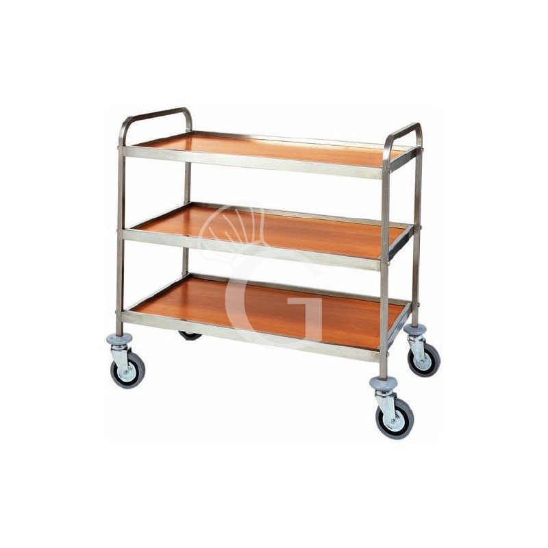 Carrello di servizio con struttura in inox tre piani L 830 mm x P 570 mm x H 970 mm