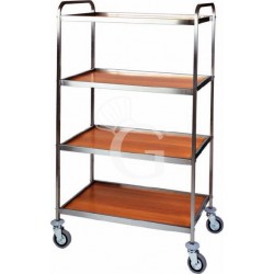 Carrello di servizio con struttura in inox e 4 piani L 1030 mm x P 570 mm x H 1720 mm