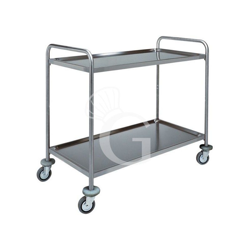 Carrello di servizio con struttura tubolare in acciaio inox L 1100 mm x P 600 mm x H 940 mm