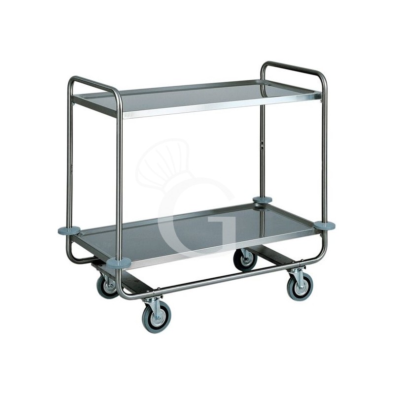 Carrello di servizio 2 piani in acciaio inox L 1100 mm x P 600 mm x H 1000 mm