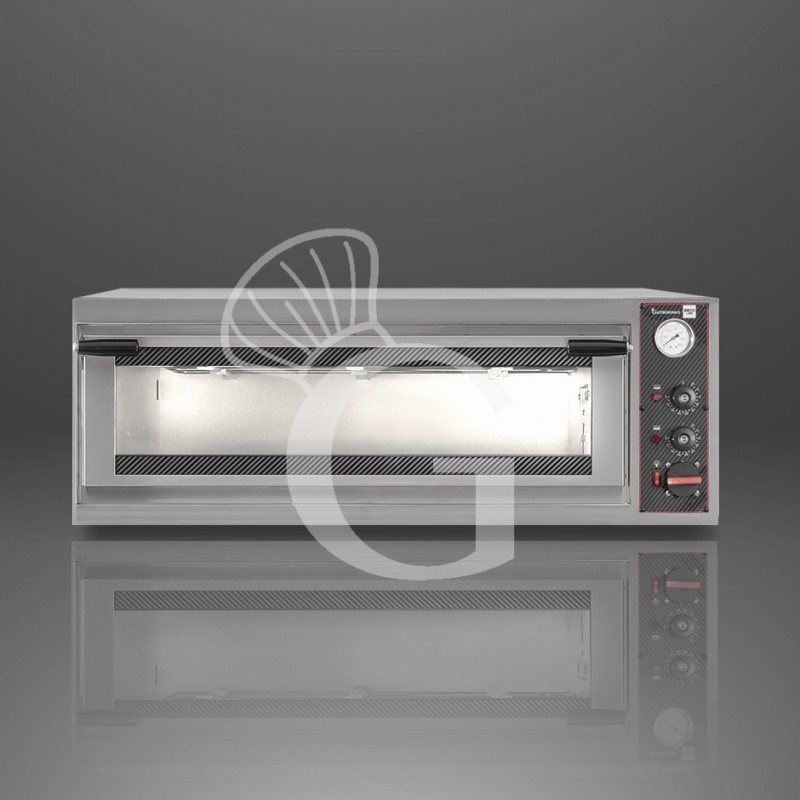 Forno Elettrico porta vetro 3 teglie 600x400 o 6 pizze diametro 350 mm 1 camera controllo meccanico