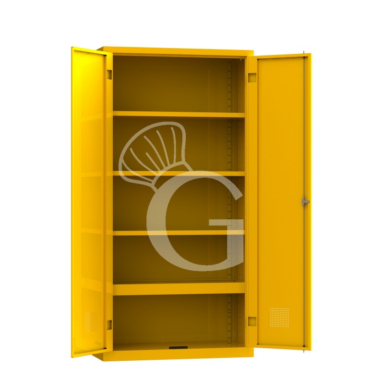 Armadio deposito liquidi infiammabili monoblocco, 1000x450x2000 mm Colore standard RAL 1003, non certificato