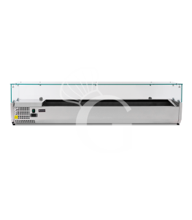 Vetrinetta refrigerata motore a sinistra L 1500 mm per 5 bacinelle GN1/3 + 1 bacinella GN1/2
