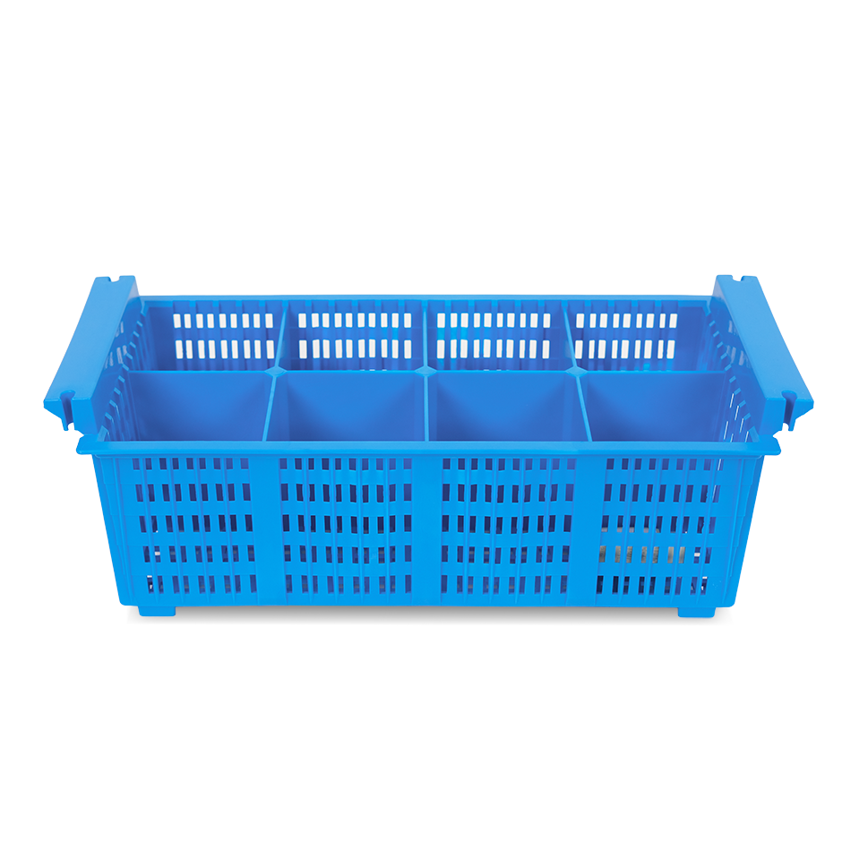 Cesto Portaposate a 8 scomparti blu- L 430 x P 205 x H 150 mm