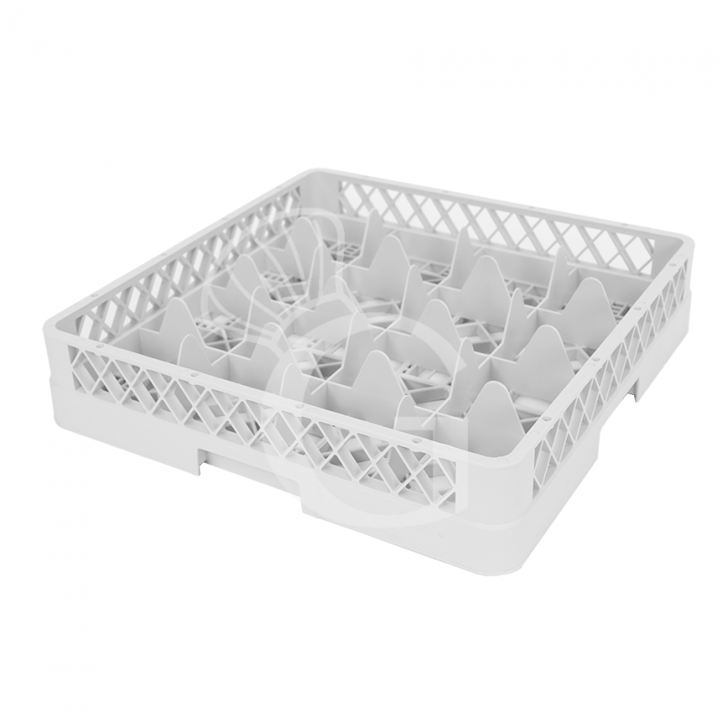 Cestello base 16 scomparti grigio h 103 mm, diametro bicchiere 115 mm