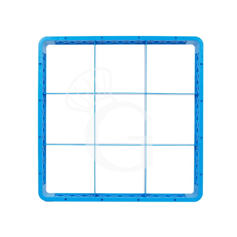 Rialzo 9 scomparti per cestello colore blu h 42 mm