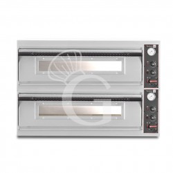 Forno Elettrico per 6+6 pizze diametro 350 mm 2 camere orizzontali controllo meccanico 18 Kw