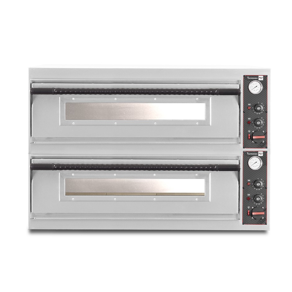 Forno Elettrico per 9+9 pizze diametro 350 mm 2 camere controllo meccanico 26,4 Kw