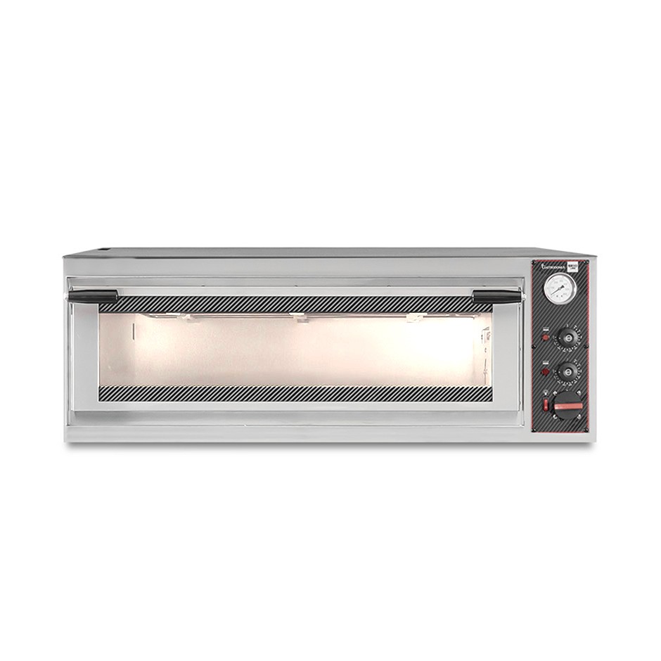 Forno Elettrico porta vetro 2 teglie 600x400 o 4 pizze diametro 400 mm 1 camera controllo meccanico