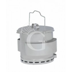 Contenitore in acciaio per lo smaltimento dei grassi 12 Lt - L 335 mm x P 335 mm x H 450 mm