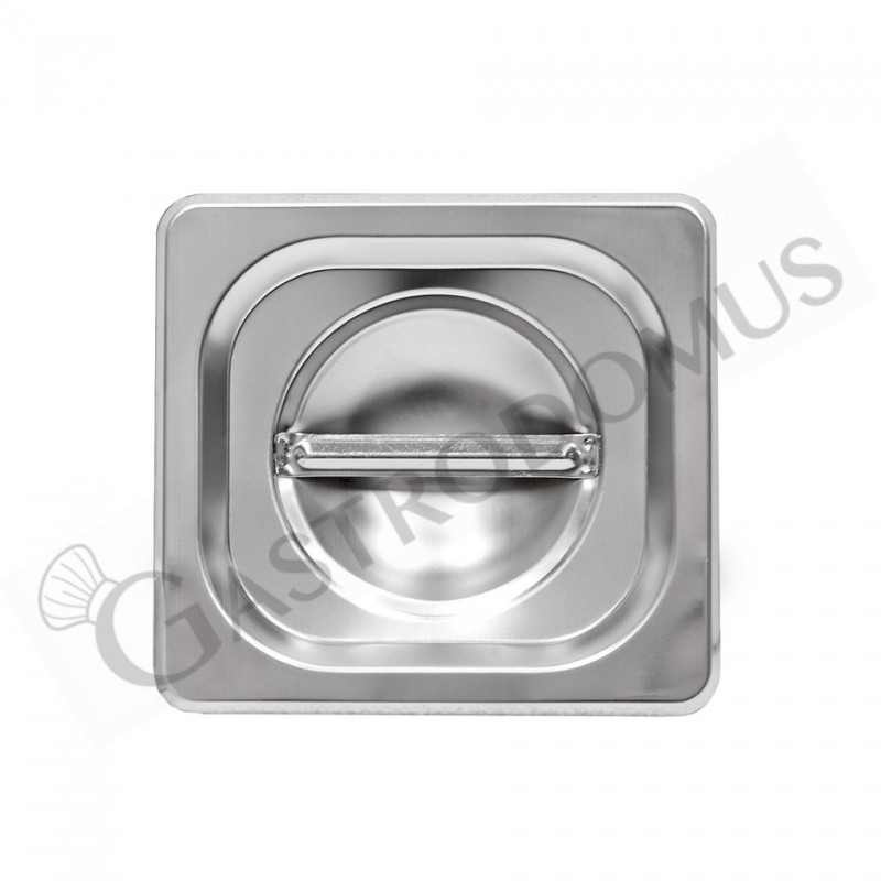 Coperchio in acciaio inox a tenuta GN1/6 L 176 mm x P 162 mm Coperchio in acciaio inox a tenuta GN1/6 L 176 mm x P 162 mm
