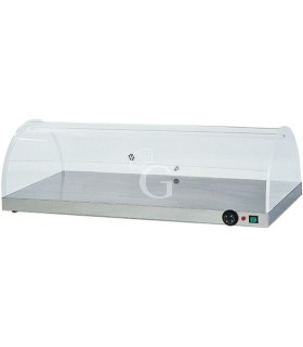 Piano Caldo in inox con cupola in plexiglass L 1000 mm x P 500 mm x H 300 mm