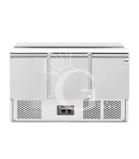 Saladette refrigerata 3 porte, temperatura +2°C/+8°C, coperchio in acciaio inox