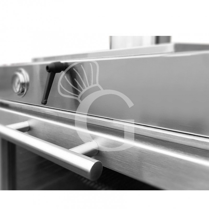 Forno a carbone vegetale compatto,  ideale per grigliare, gratinare, arrostire e affumicare, L760xP790xH670mm - 60/80 coperti