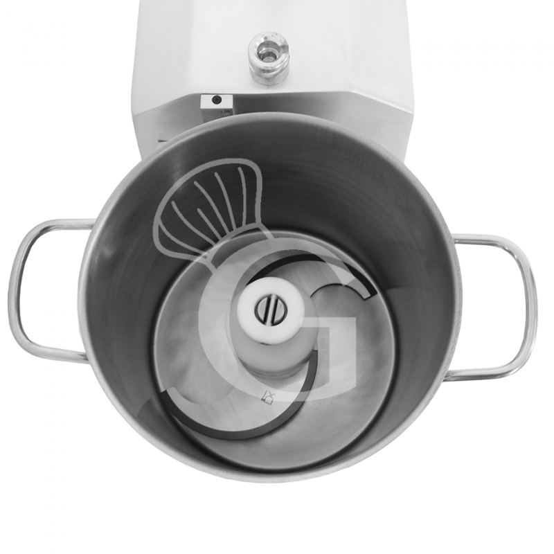 Cutter monofase a 1 velocità, potenza 750 W, 1400 rpm, capacità 5 litri