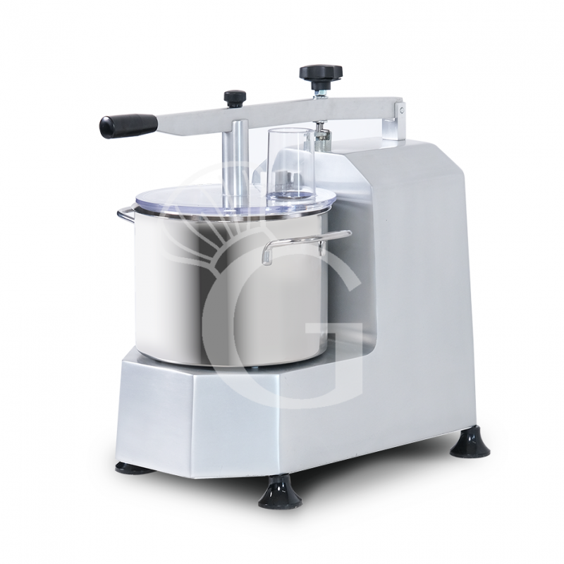 Cutter monofase a 1 velocità, potenza 750 W, 1400 rpm, capacità 5 litri