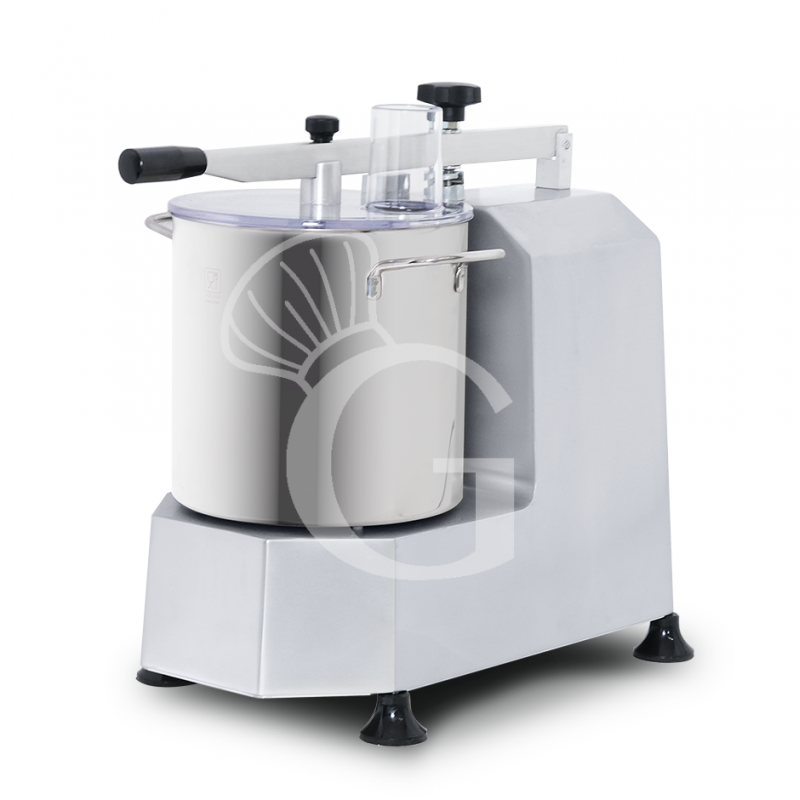 Cutter monofase a 1 velocità,  potenza 750 W, 1400 rpm, capacità 8 litri