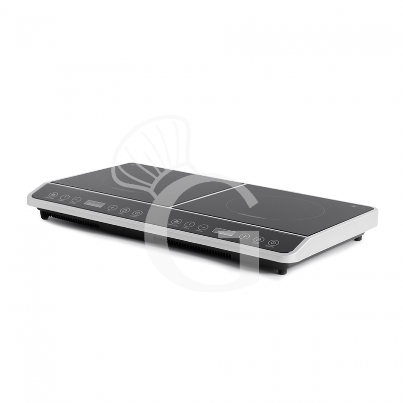 Piastra a induzione 2 zone di cottura L 604 mm x P 360 mm x H 64 mm 1800+1800 W