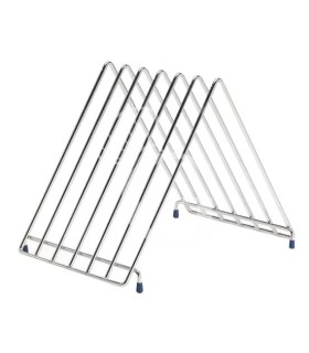 Portataglieri a filo in acciaio inox L 320 mm x P 230 mm x H 250 mm