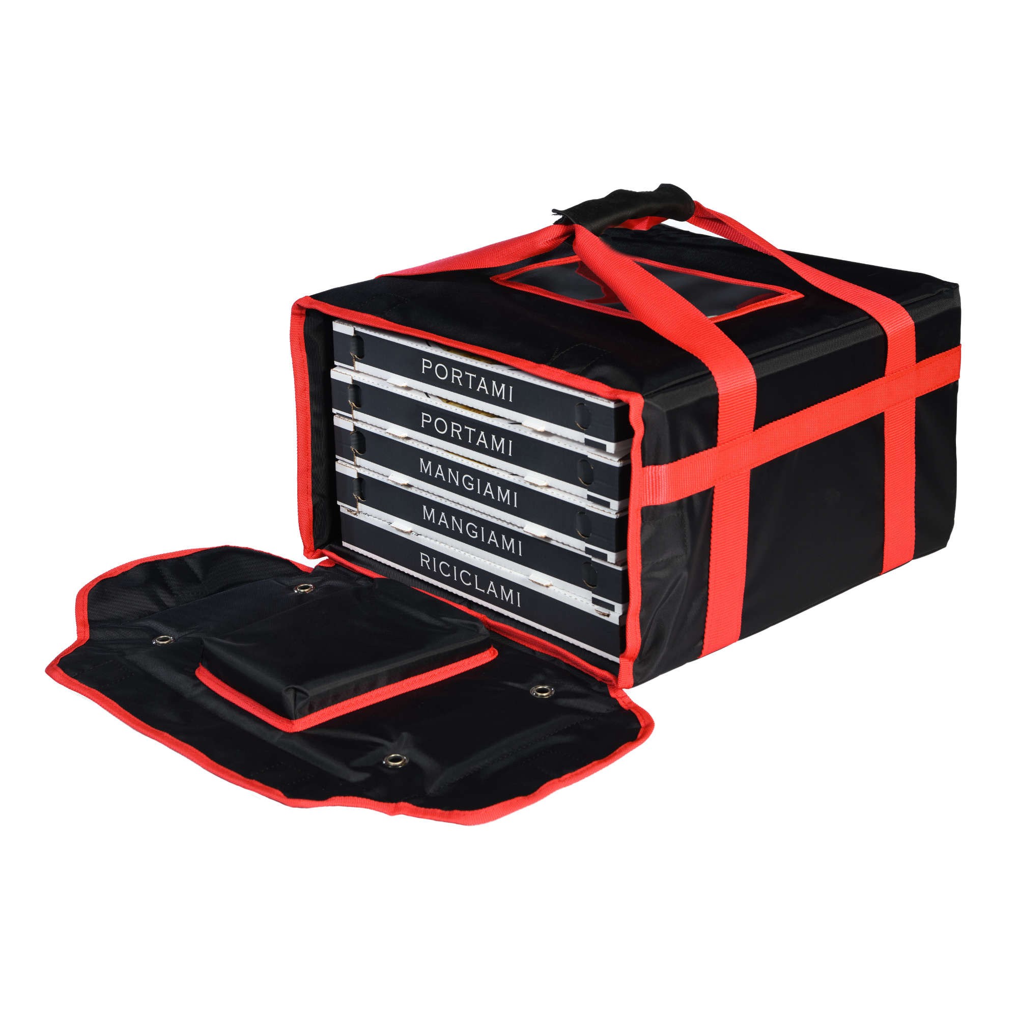 Borsa termica rigida in nylon colore nero 380 x 380 x 250 mm