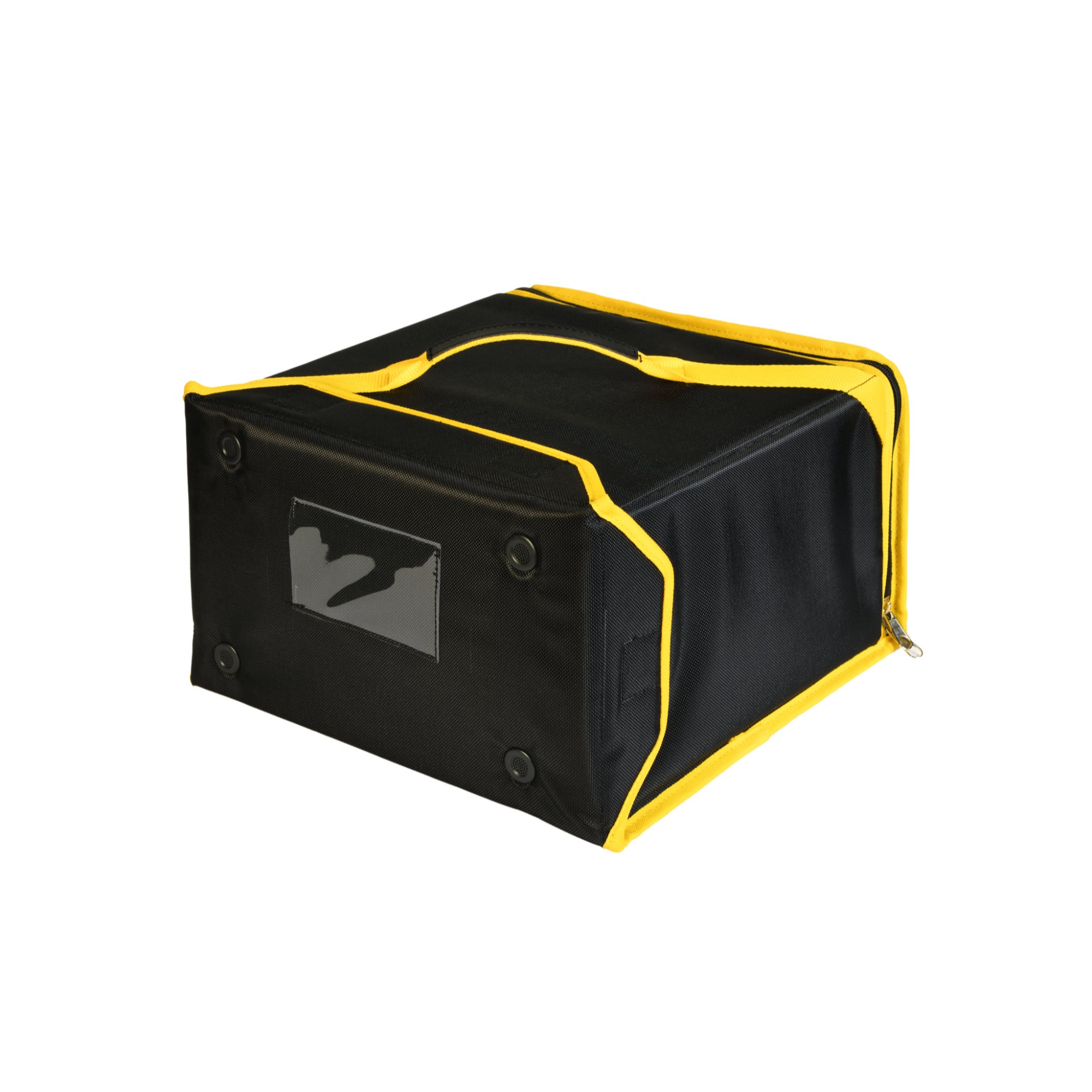 Borsa termica pieghevole in nylon colore nero 400 x 400 x 430 mm