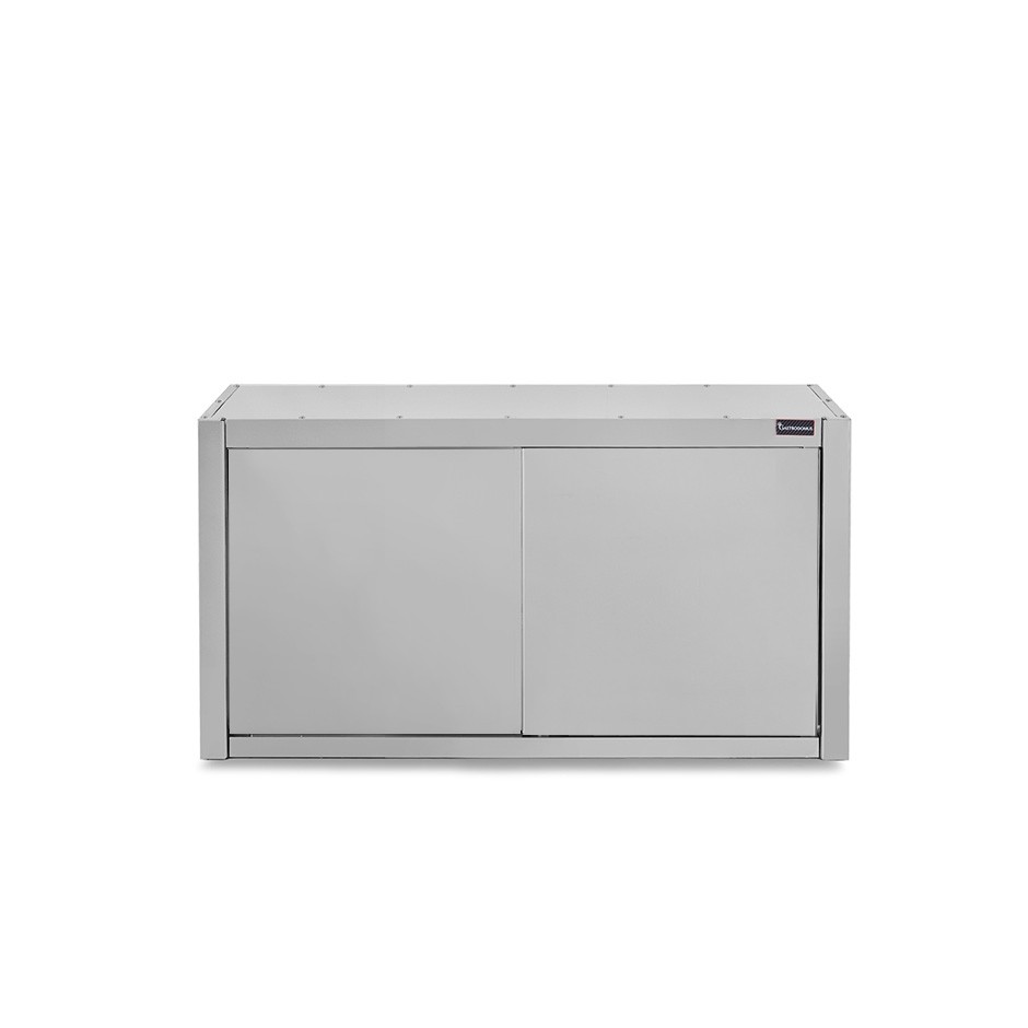 Pensile acciaio inox con sgocciolatoio,1 ripiano forato,2 porte battenti L 900 x P 400 x H 660 mm